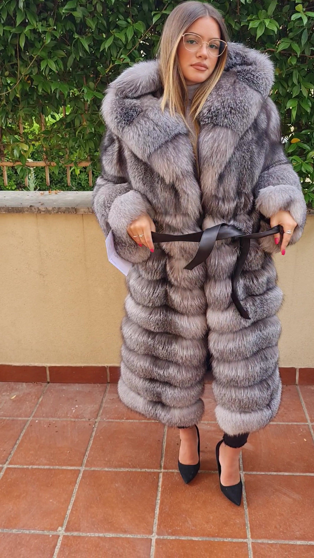 giacca lunga volpe frost