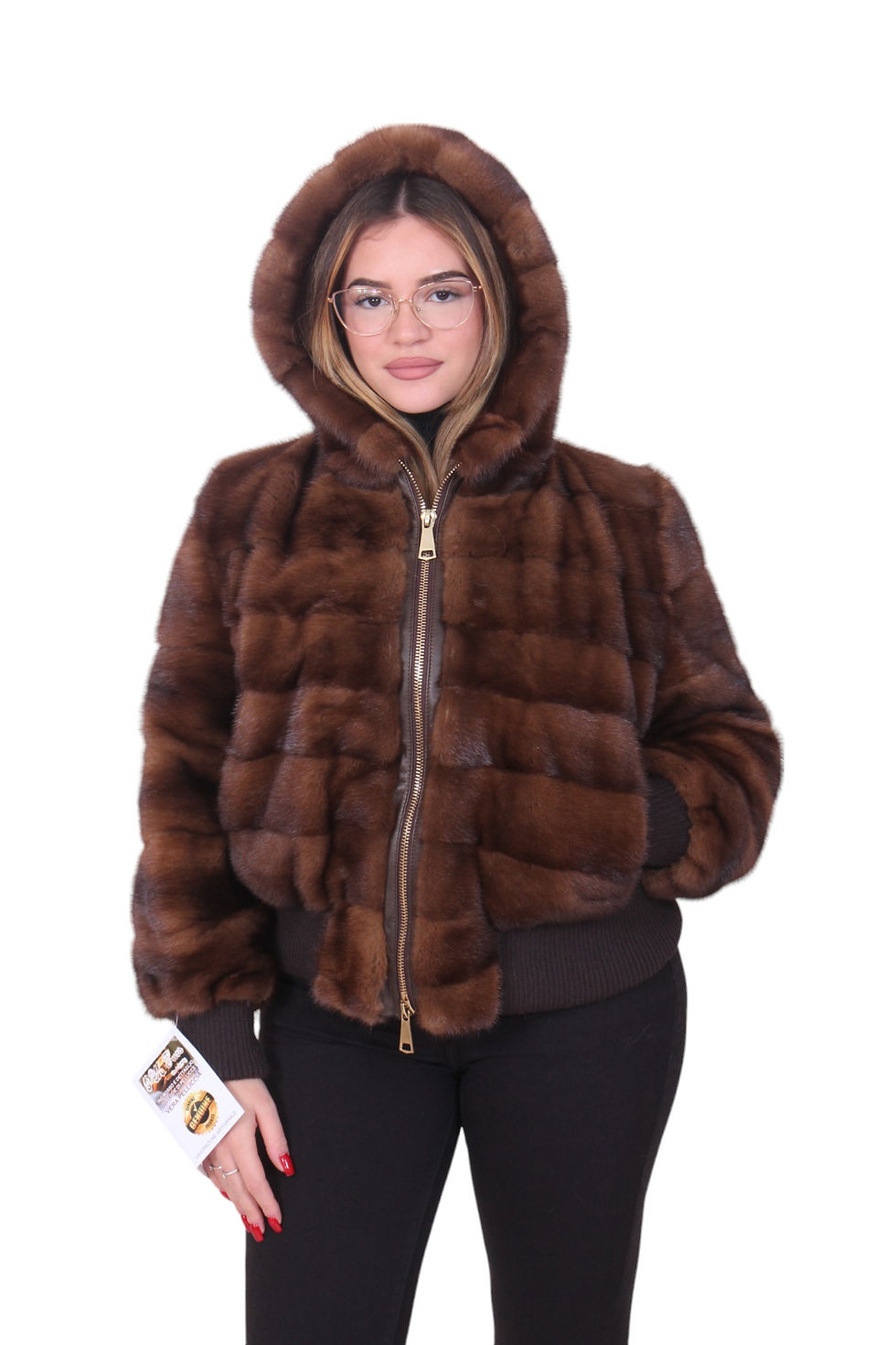 giacca bomber visone