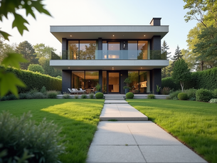 Modern gebautes Haus