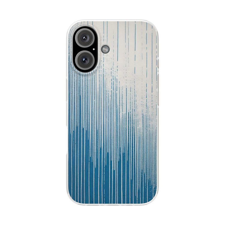 Thumbnail: Linear Blue & White Pattern - iPhone Cases