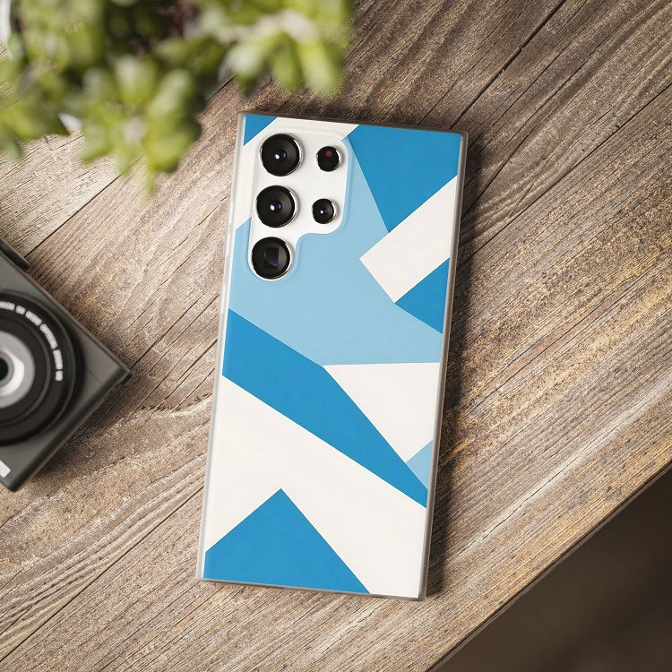 Thumbnail: Symmetrical Blue & White Blocks - Samsung & Android Cases