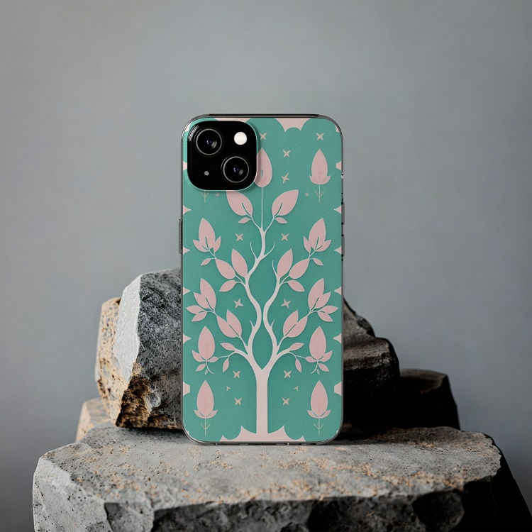 Thumbnail: Green White Tree - iPhone Cases