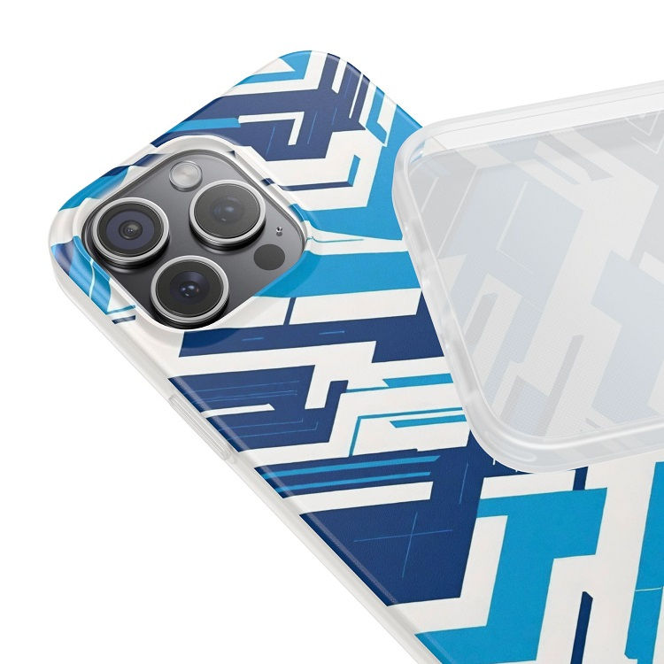 Thumbnail: Blue and White Abstract - iPhone Cases