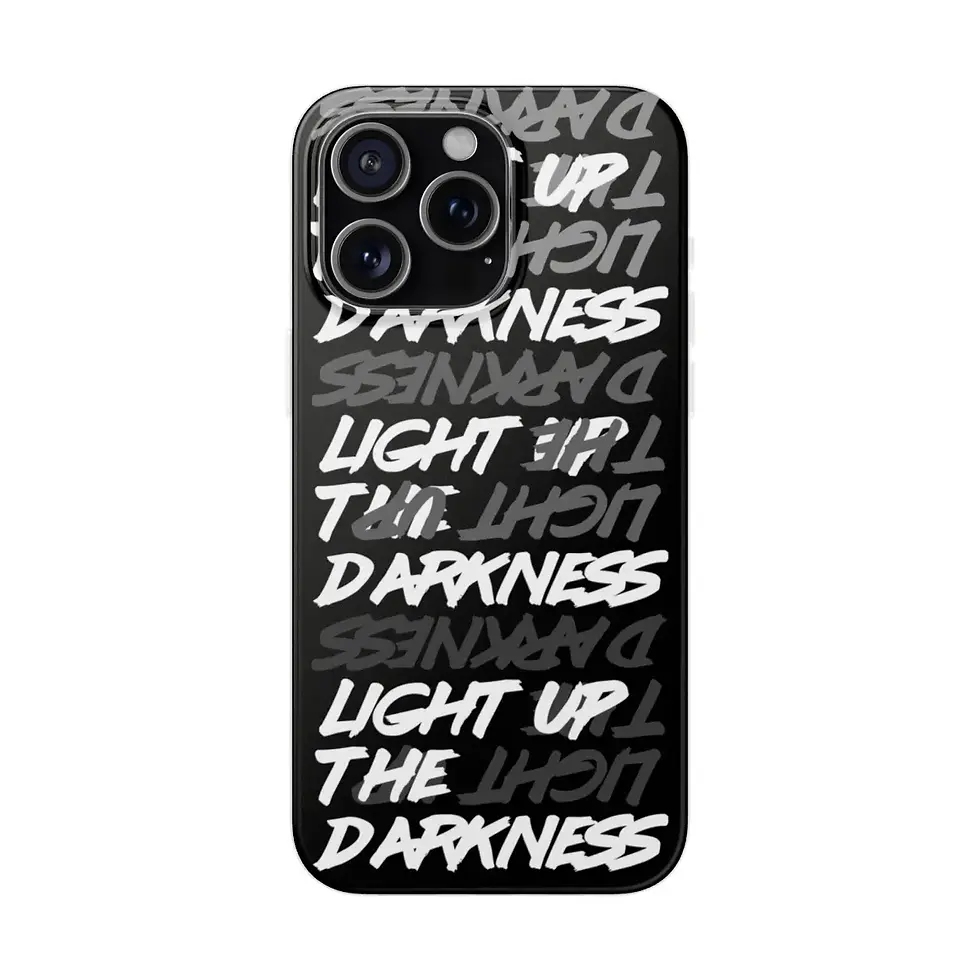 Light Up The Darkness iPhone case Ardu Studios Egypt Front
