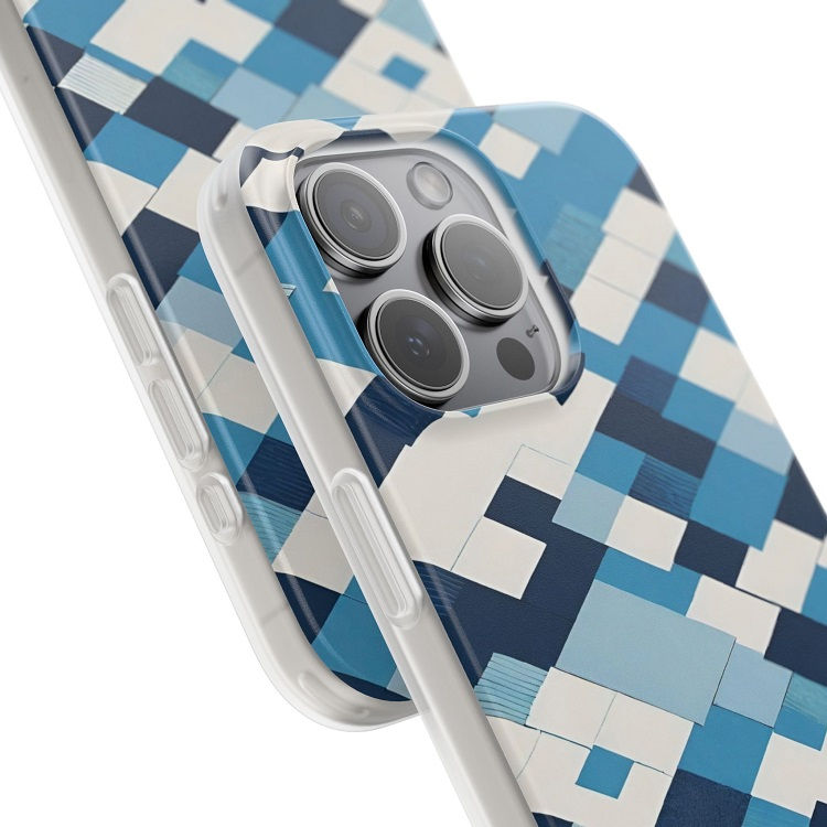 Thumbnail: Blue and White Abstract - iPhone Cases
