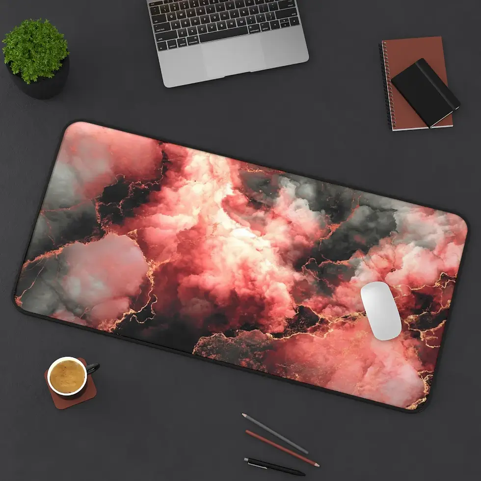 Red Vortex Marble Gaming Mouse Pad Diagonal Ardu Studios Egypt