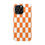 Thumbnail: Chic Orange and White Checkered - iPhone Cases