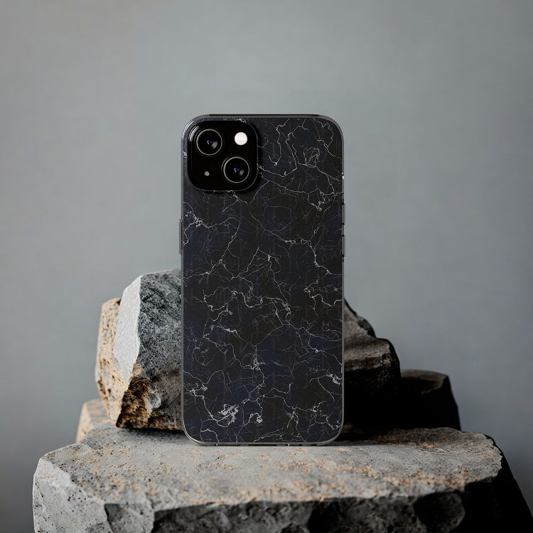 Thumbnail: Black Marble - iPhone Cases