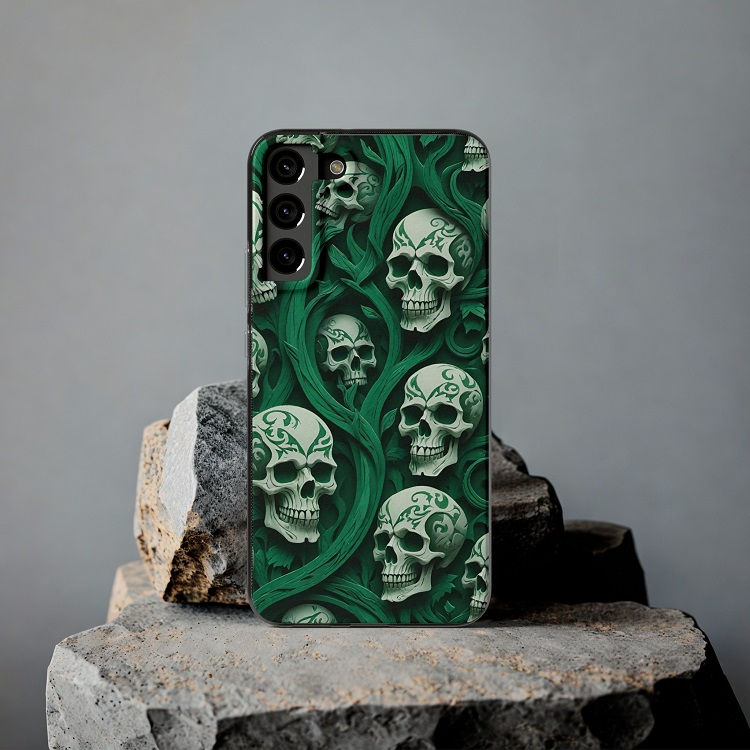 Thumbnail: Skull Symphony in Green - Samsung & Android Cases