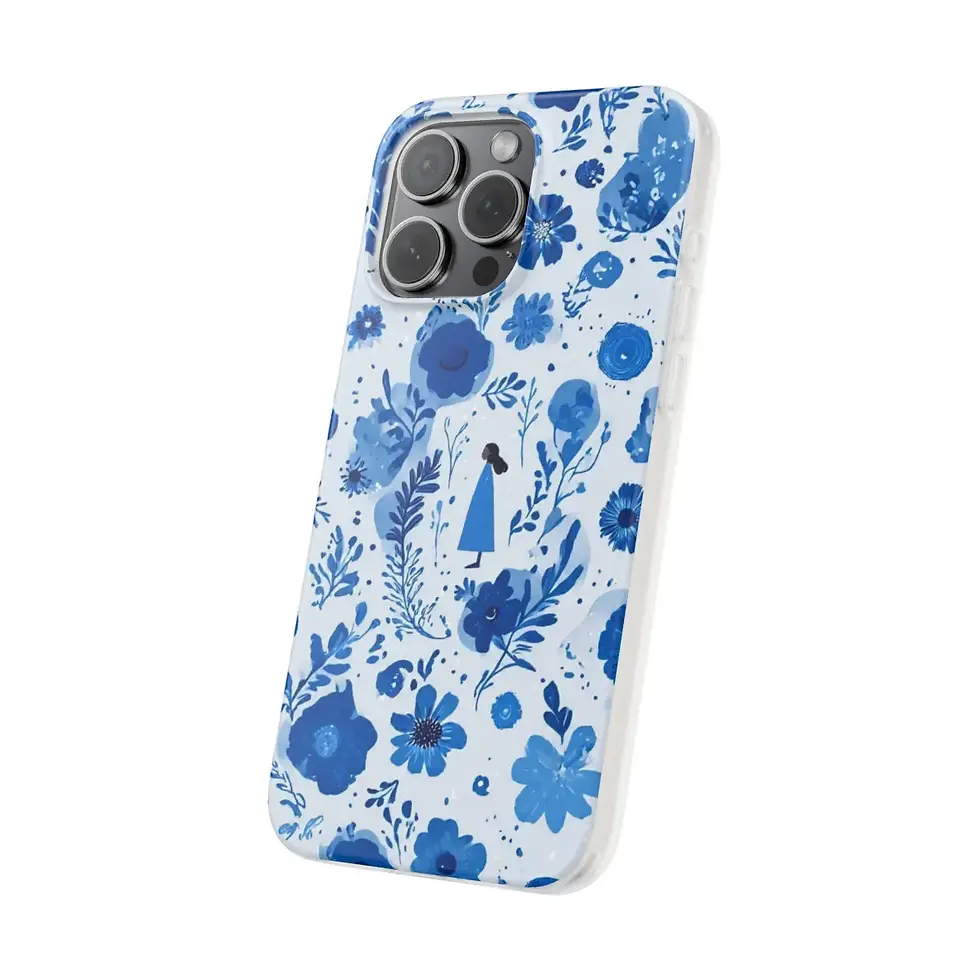 Thumbnail: Blue Silence iPhone case Ardu Studios Egypt side