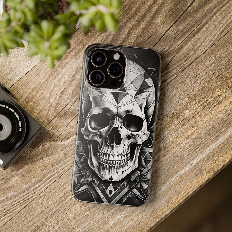 Thumbnail: Edgy Geometric Skull - iPhone Cases