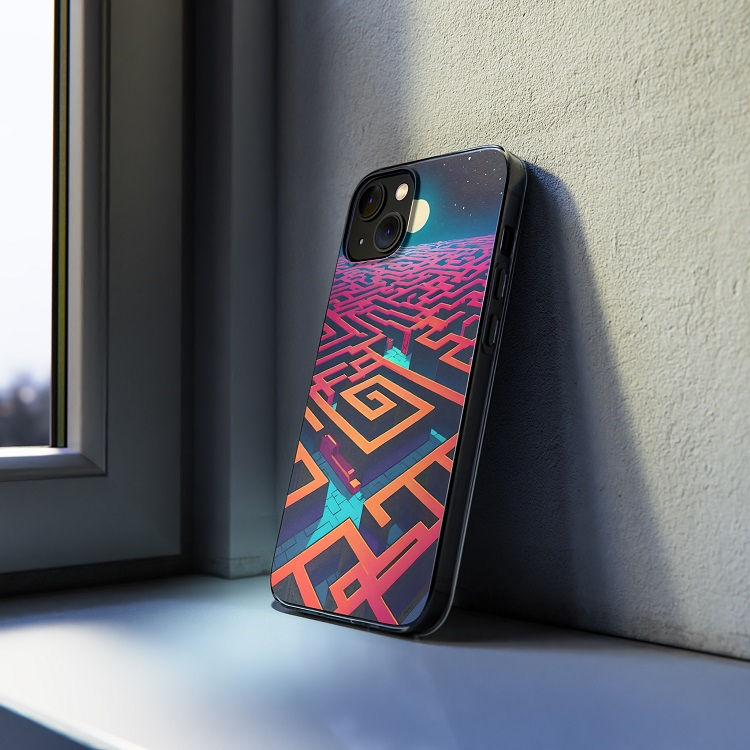 Thumbnail: The Magenta Maze - iPhone Cases