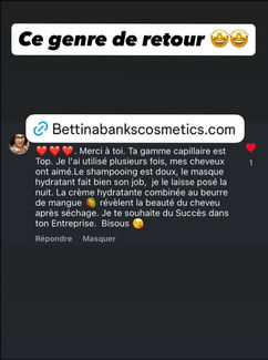 beurre de mangue, avis client Bettina Banks Cosmetics produits cheveux Bettina Banks Cosmetics