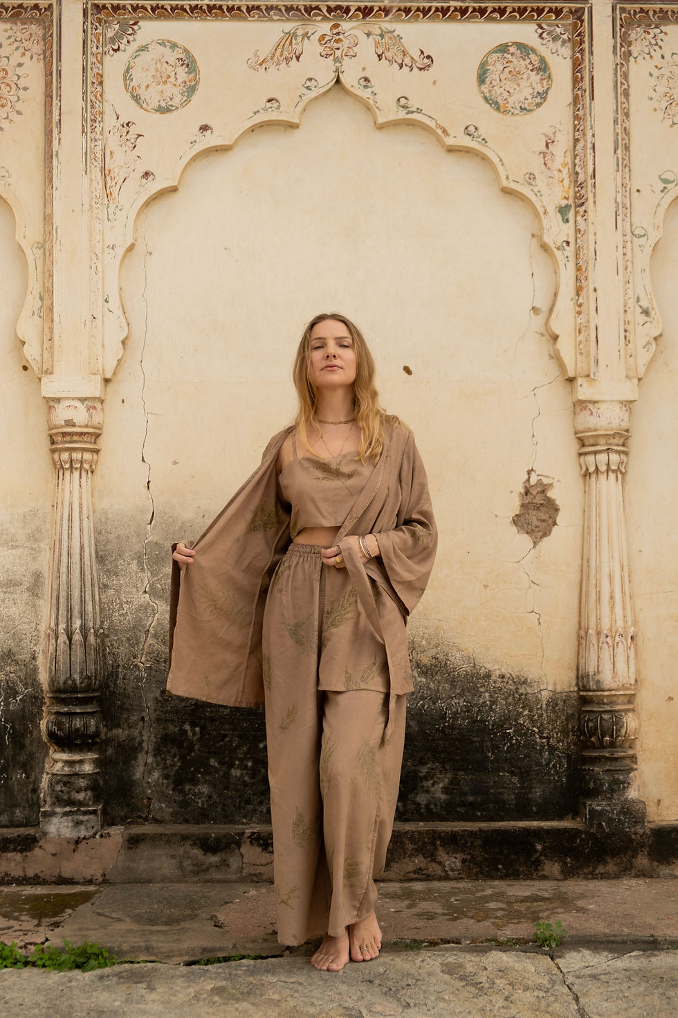 Thumbnail: Dusty Rose Botanical Dye Silk Kimono