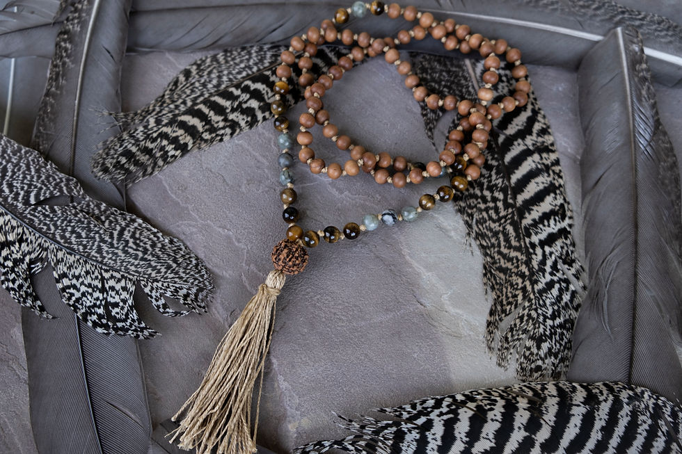 Thumbnail: Sandalwood Mala necklace 108 beads
