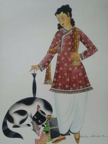 Babu with Fish and Cat