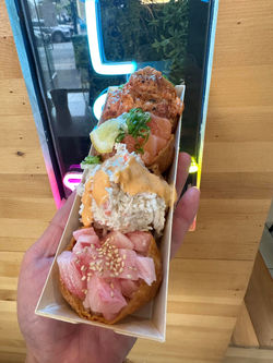 inari sushi with proteins