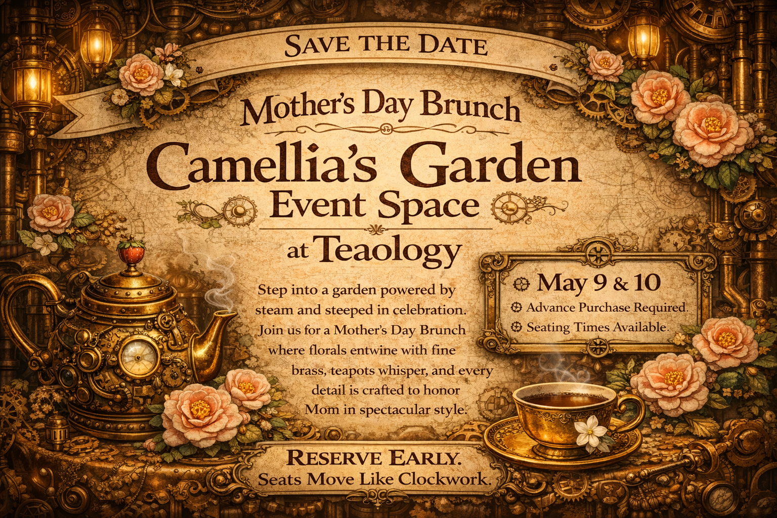 Mother's Day Brunch Buffet at Teaology Tea Cafe (Camelia's Garden)