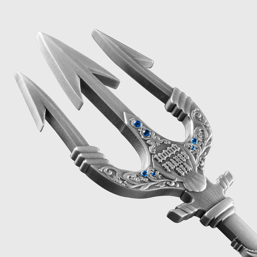 Thumbnail: Poseidon Trident 2 oz Silver Coin (Antique Silver) 2025 Tchad