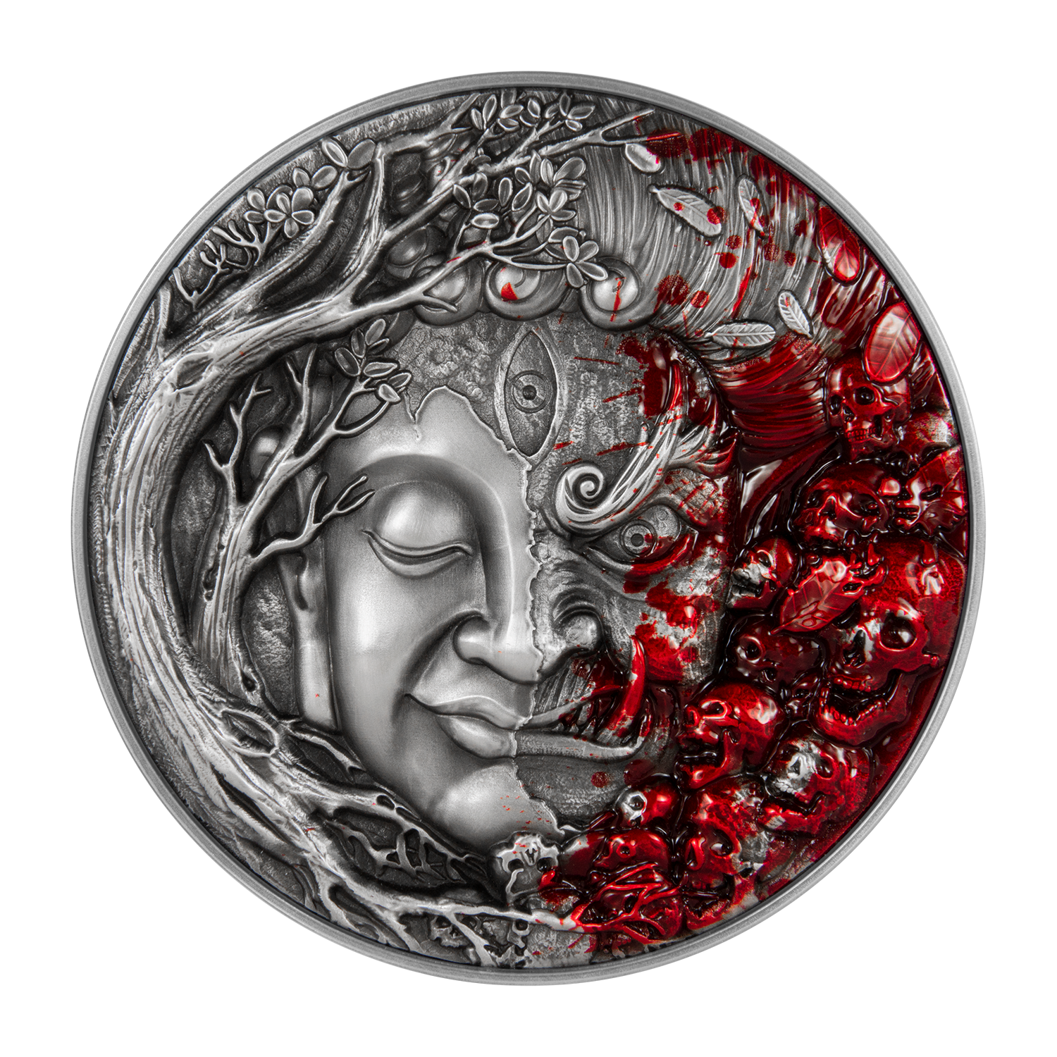 DICHOTOMY OF HUMANITY - 2oz Silver Coin 2025 Tchad 10,000 Franc