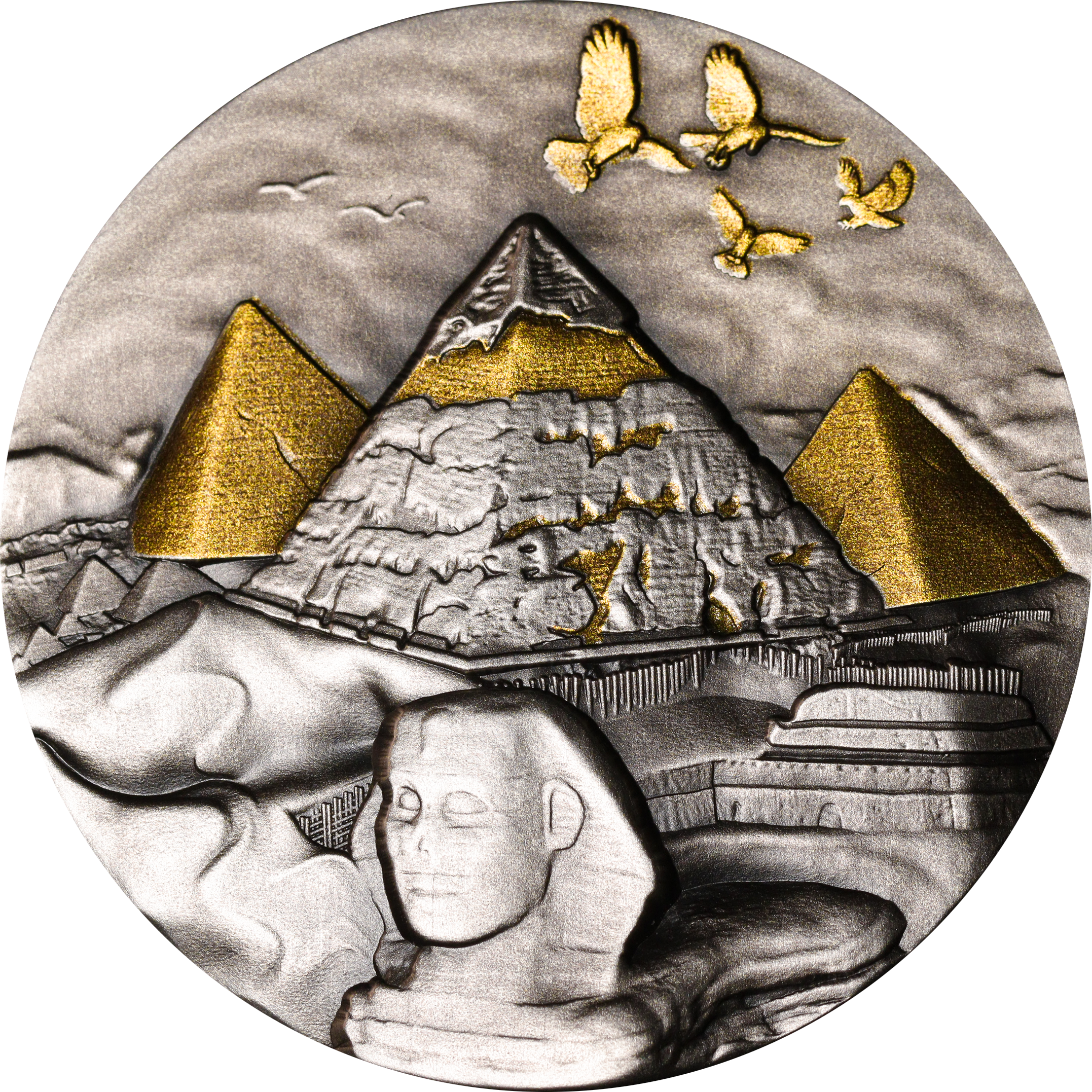 THE GREAT PYRAMID AT GIZA - Silver 2oz Pure