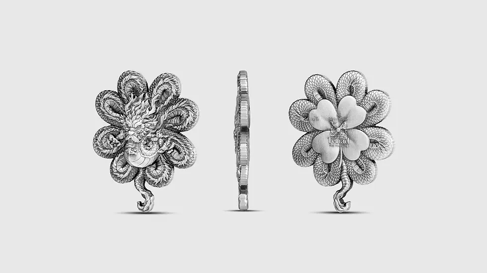 Thumbnail: FOUR LEAF CLOVER DRAGON 1oz