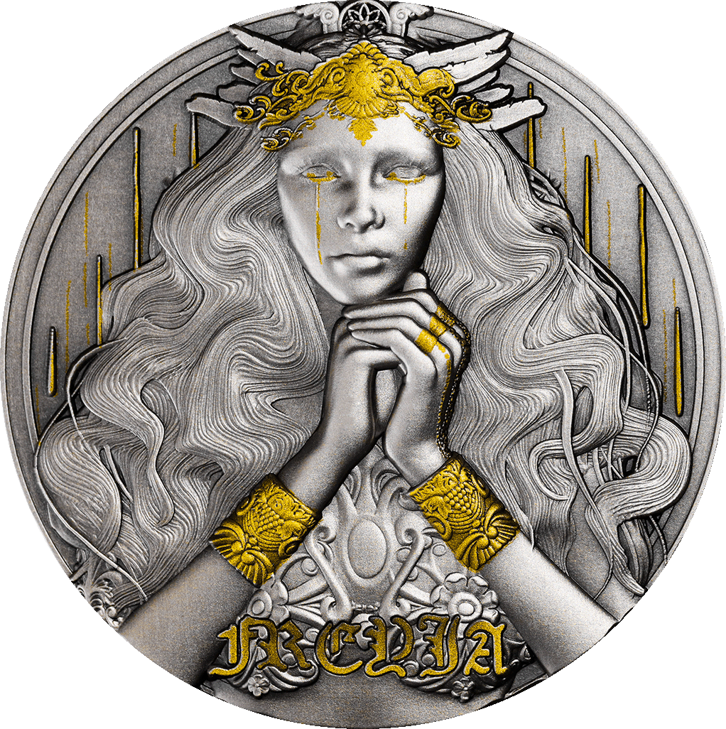 FREYIA: GODDESS OF GOLD 2 Oz Silver Coin 2000 Francs Cameroon 2025