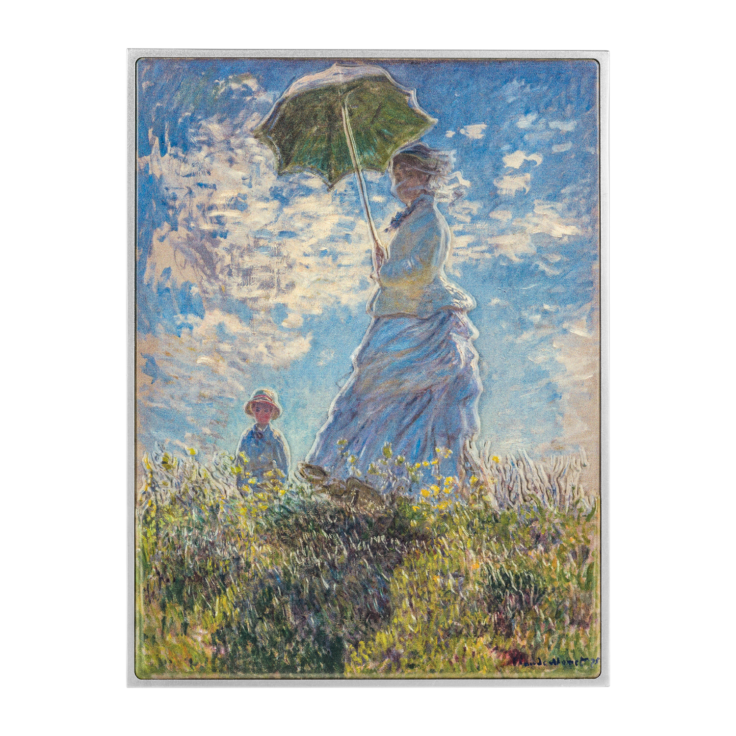 MADAME MONET AND HER SON 1875 BY CLAUDE MONET - Silver 2.5oz