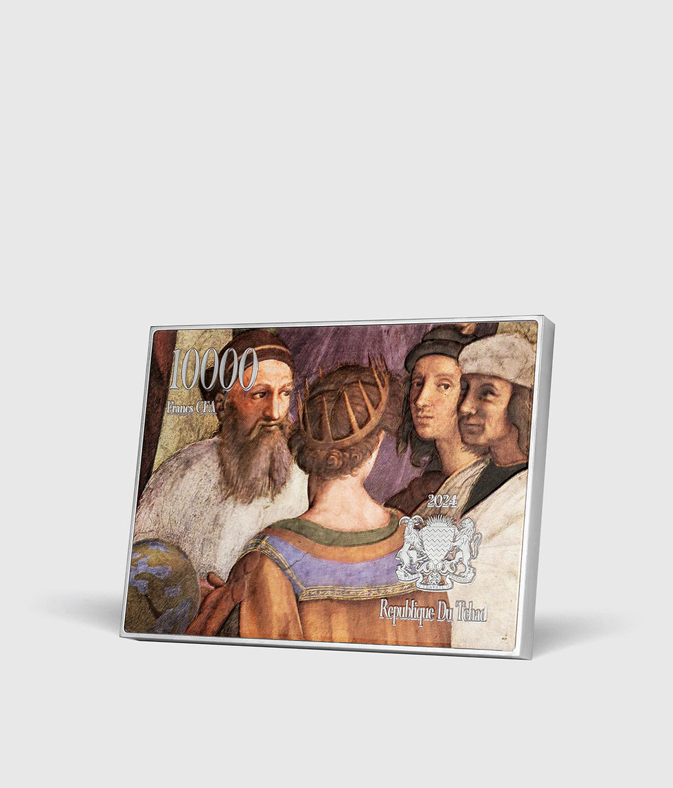 Thumbnail: THE SCHOOL OF ATHENS BY RAPHAEL - 2.5oz Silver Coin