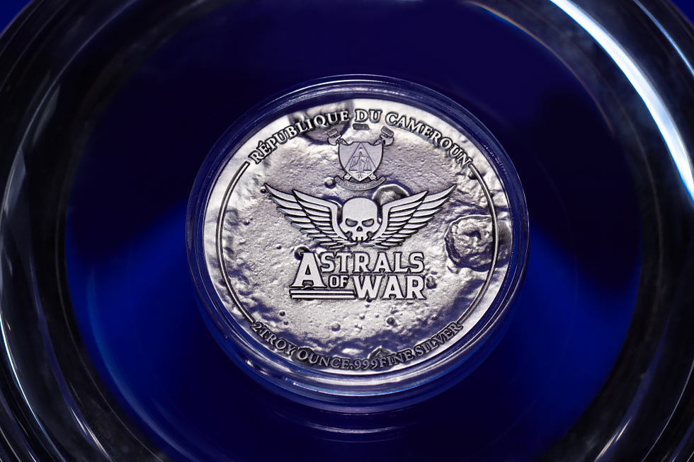 Thumbnail: 2025 ASTRALS OF WAR: SPACE MARINE CAPTAIN KANE - 2oz Silver Coin