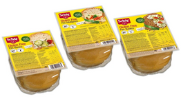 Nuevos productos naturales de la Empresa  Schär : bocadito Chocolix y panes