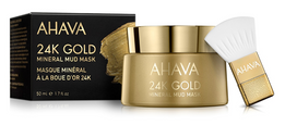 Avance innovador de cosméticos AHAVA: Máscara de Oro de 24 quilates y Barro Mineral.