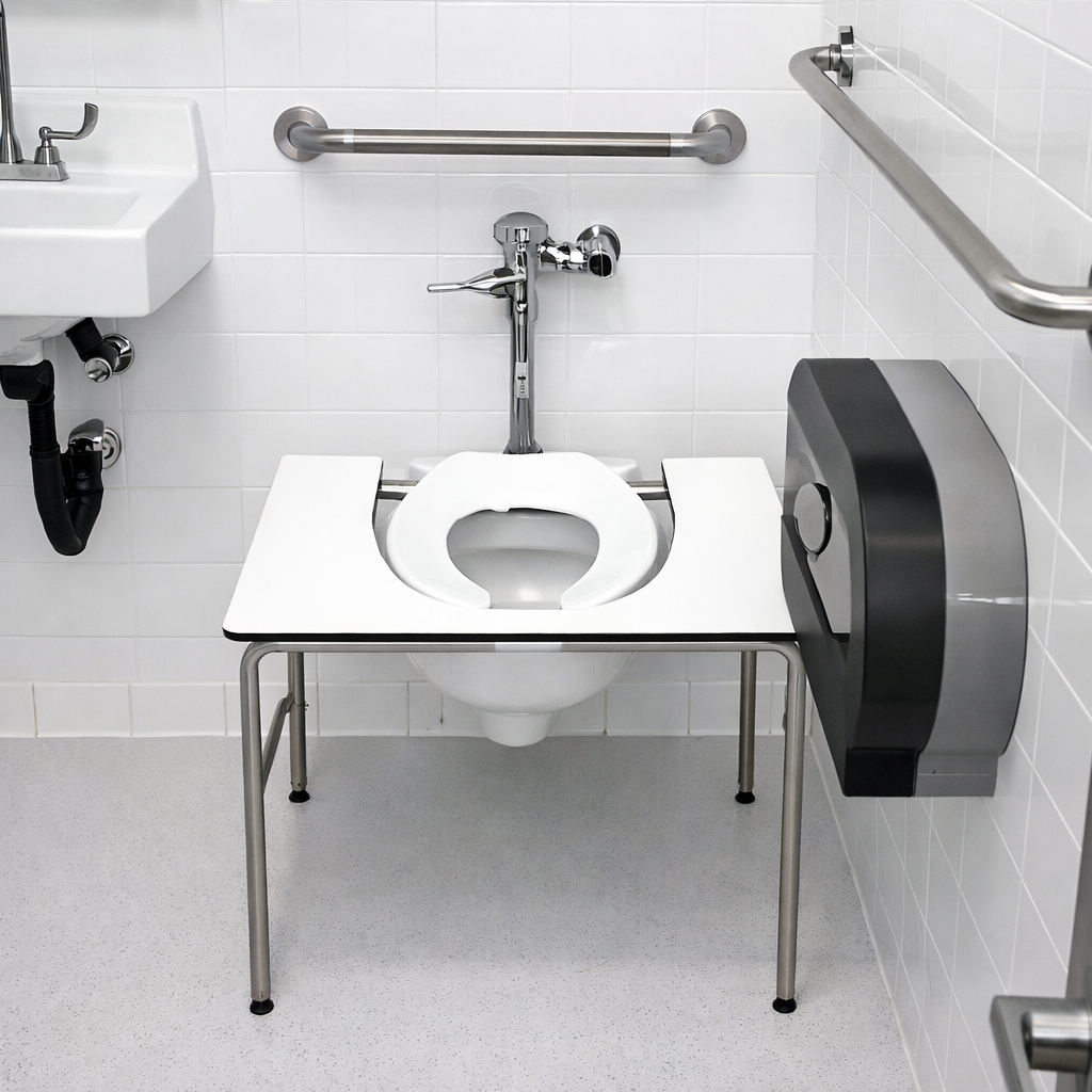 Toilet Transfer Benches 440-PWS Phenolic White