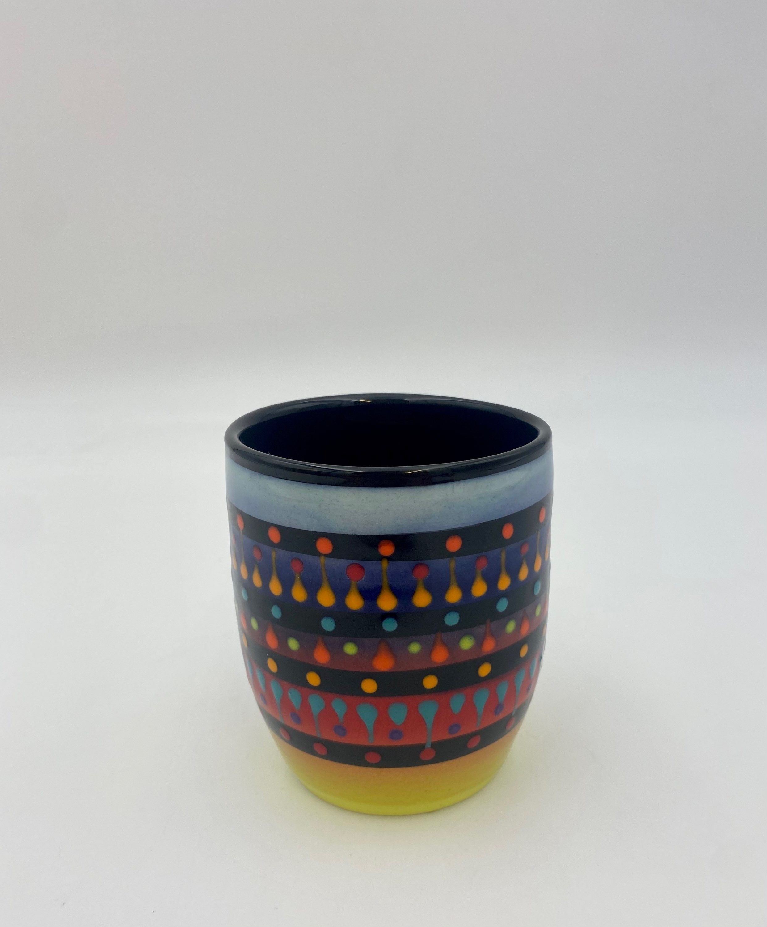 Multi-Stripe Stemless Glasses 