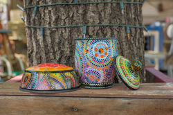 Flower Brick and Luminary Jar