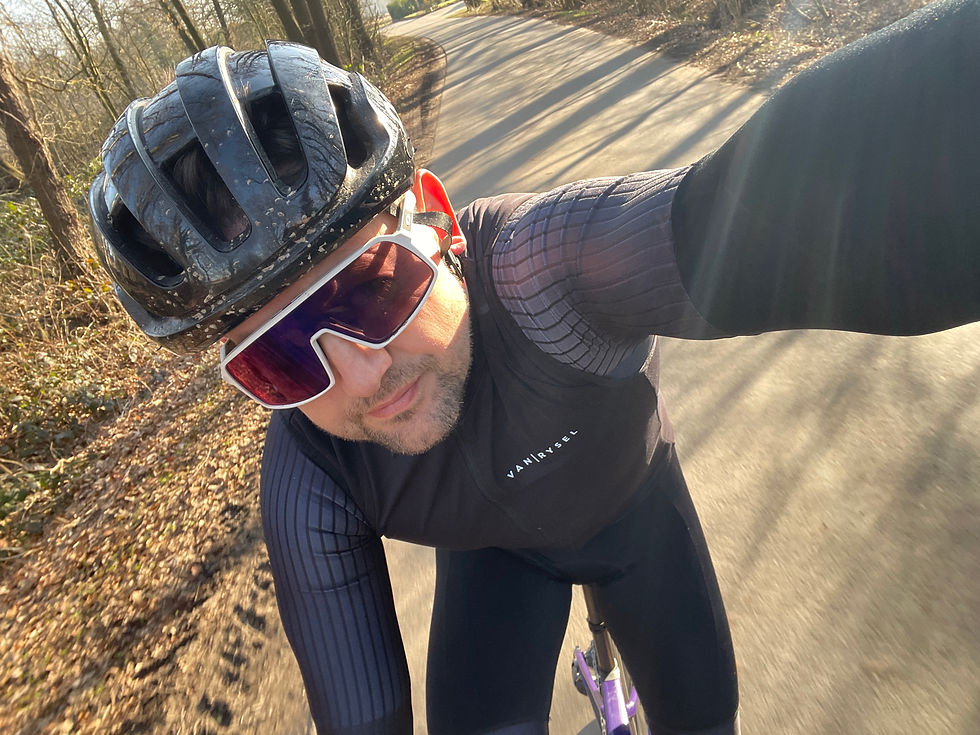 James Ion riding a bike