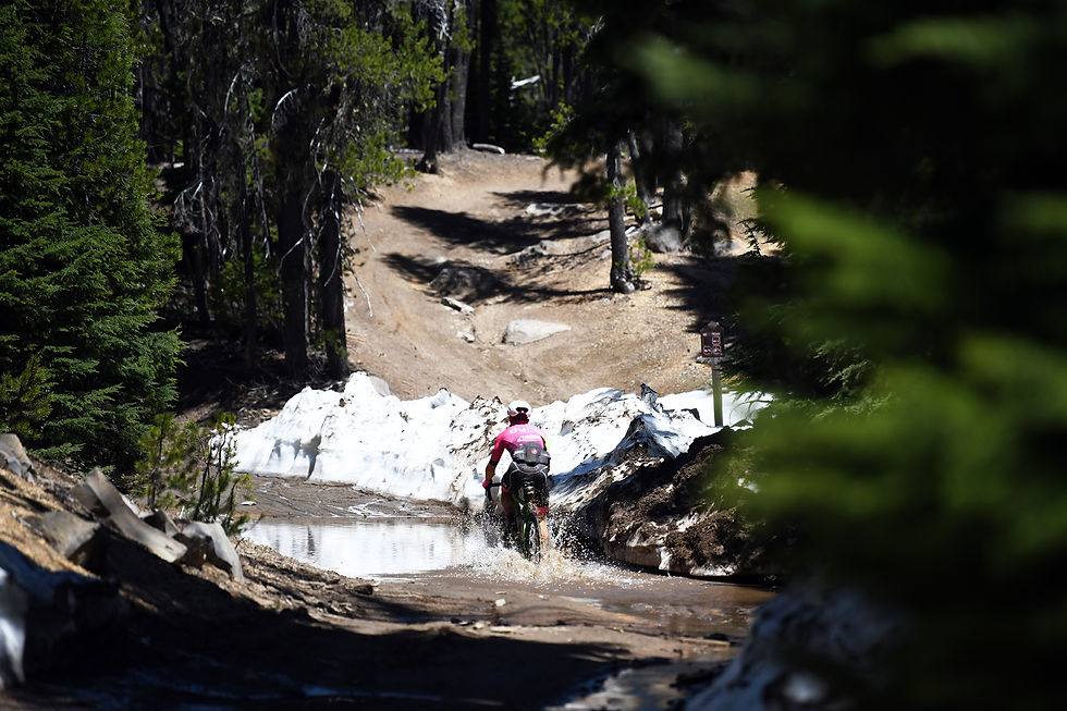 Snow line on the Oregon Gravel Trail