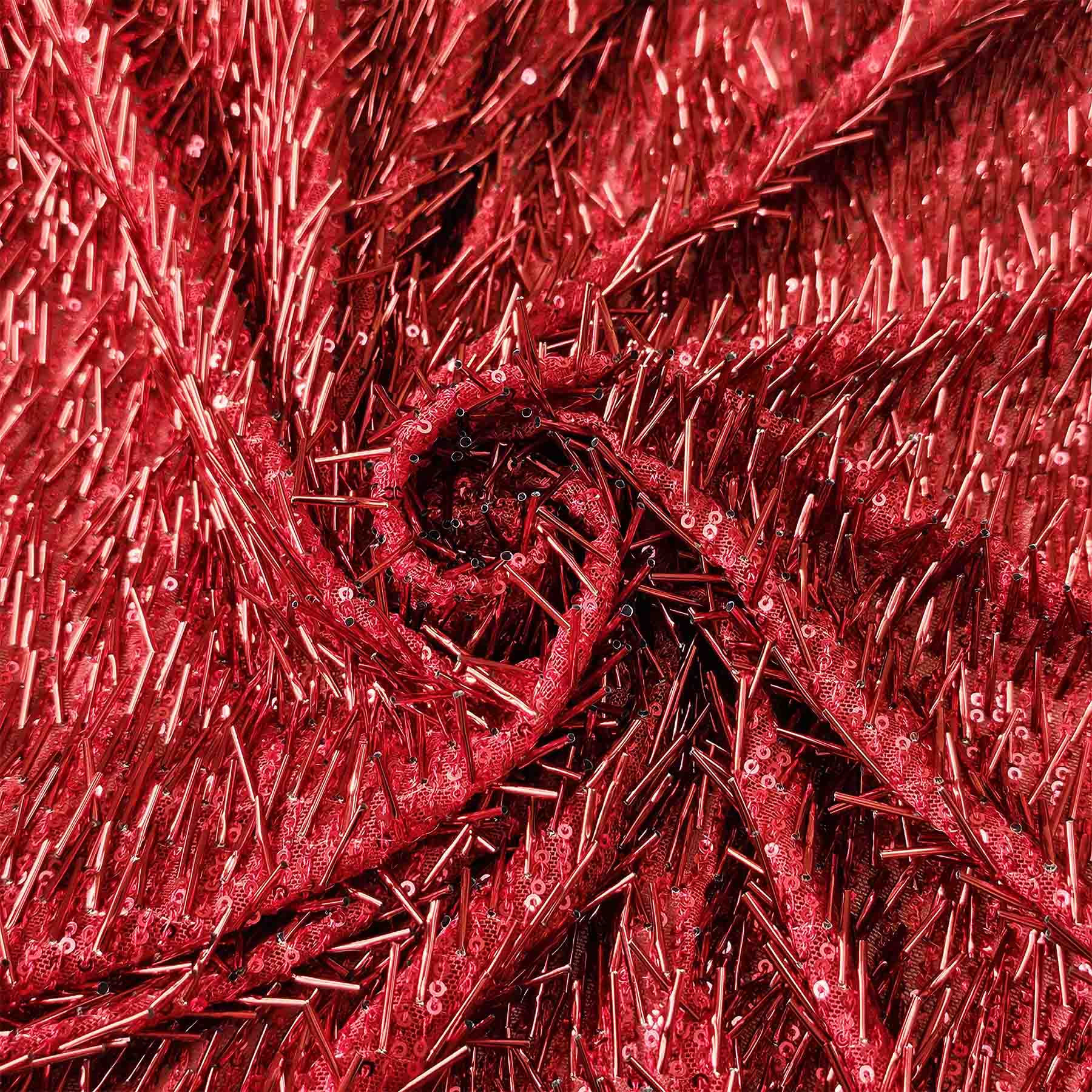 Red Sequins fabric