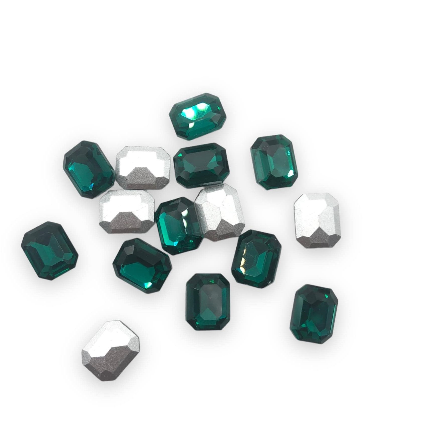 Emerald Green Rectangle Rhinestone