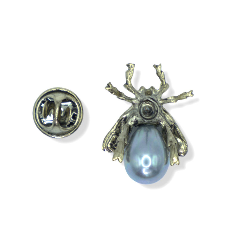 Grey Pearl brooch pin