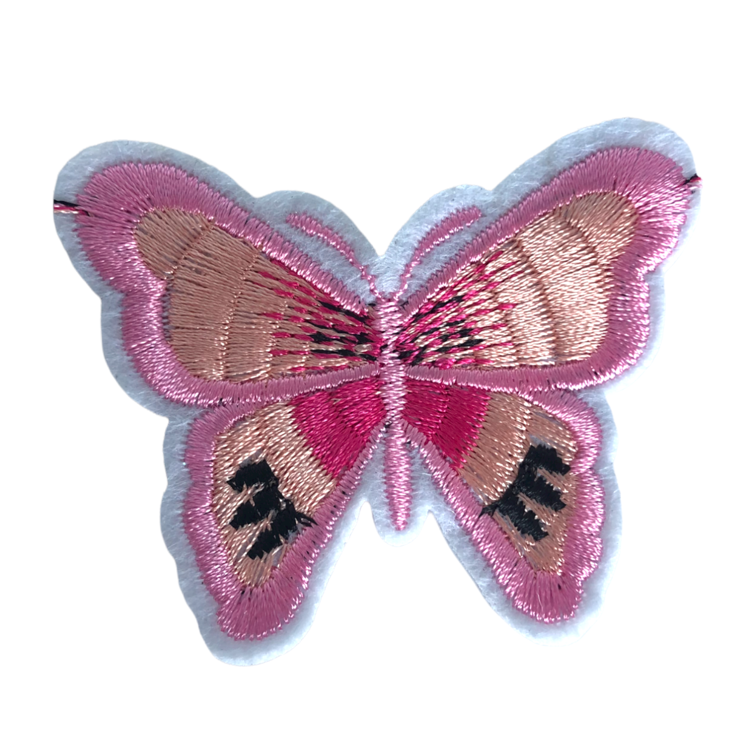Butterfly Embroidery Pink Patches