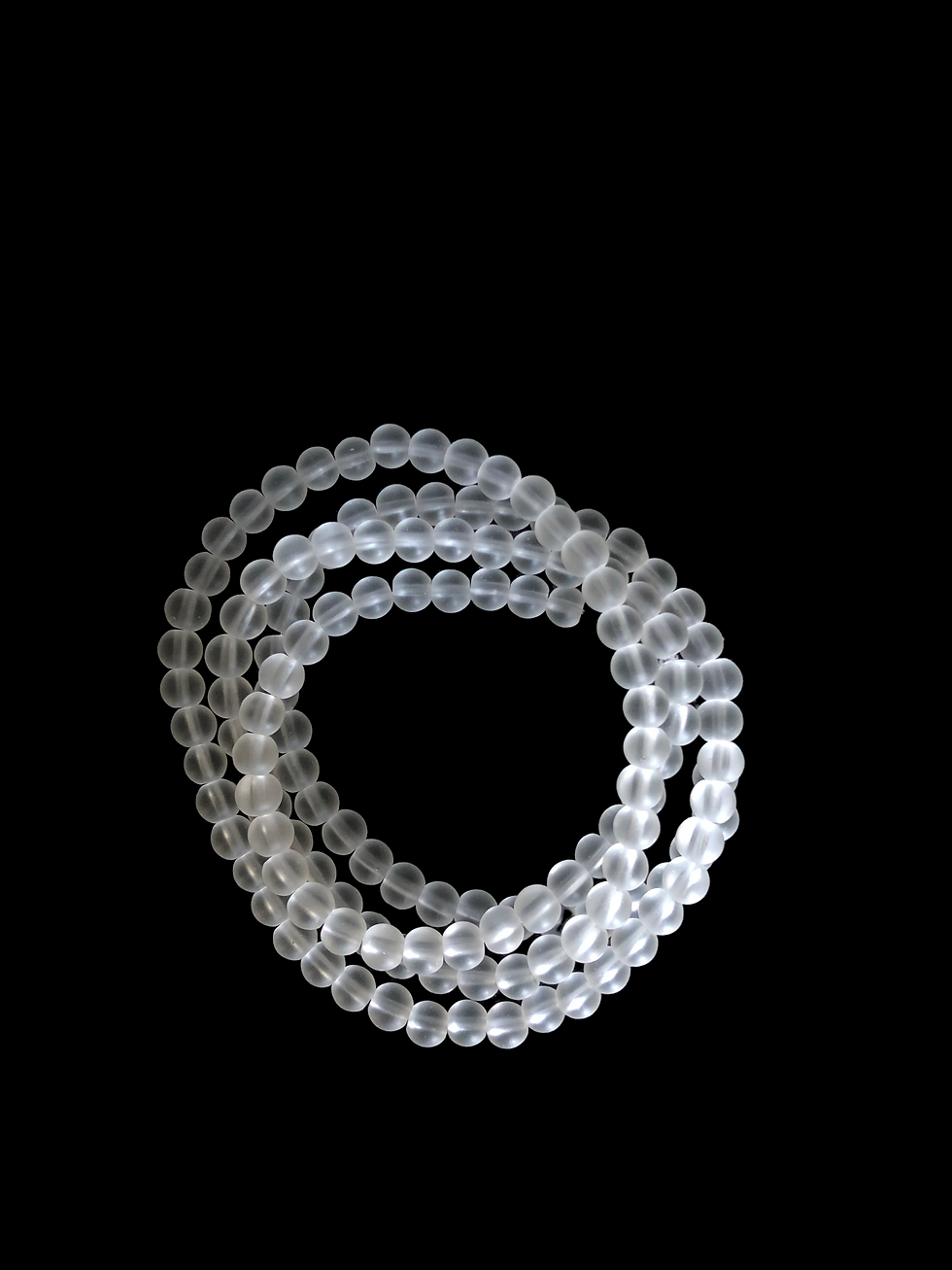 Thumbnail: Transparent Frosted Acrylic Beads Tiny Crystal Glass Round 4/6/8mm