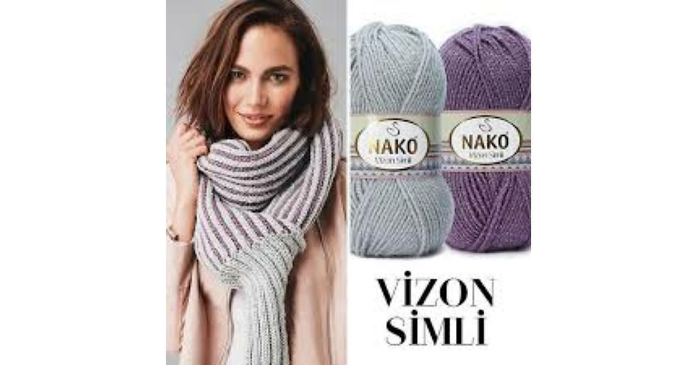 Nako Vizon White Yarn