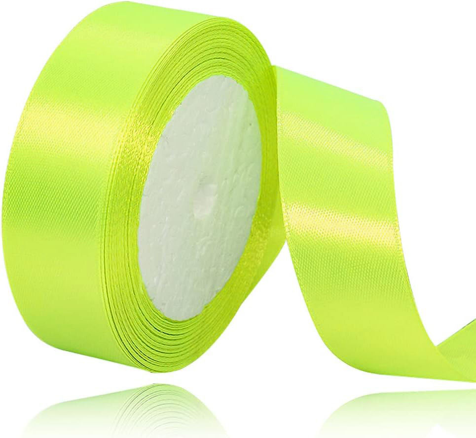 Neon Yellow Satin Ribbon