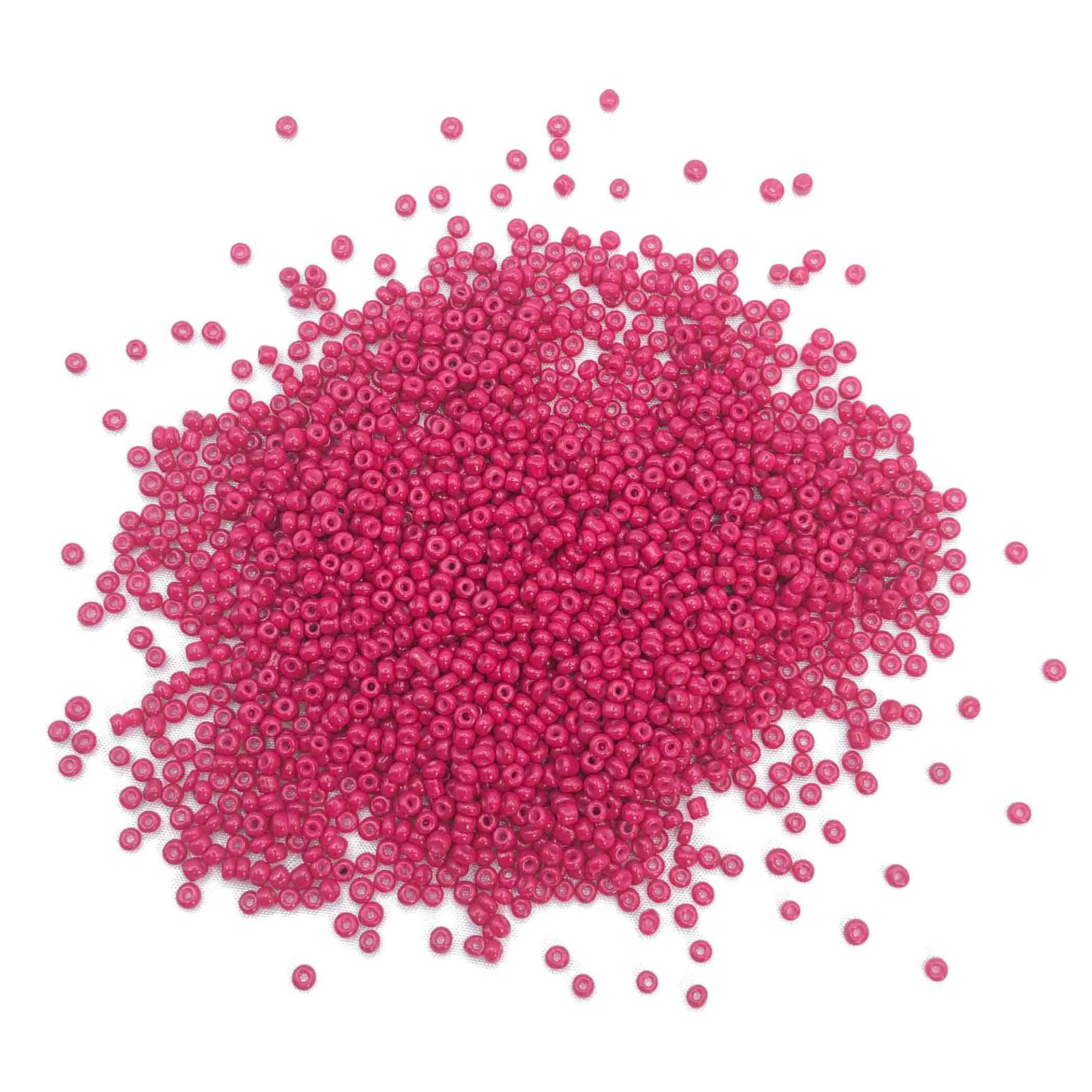 Ruby Color Glass Beads 2mm Seed Beads for DIY Crafts and Jewelry Making