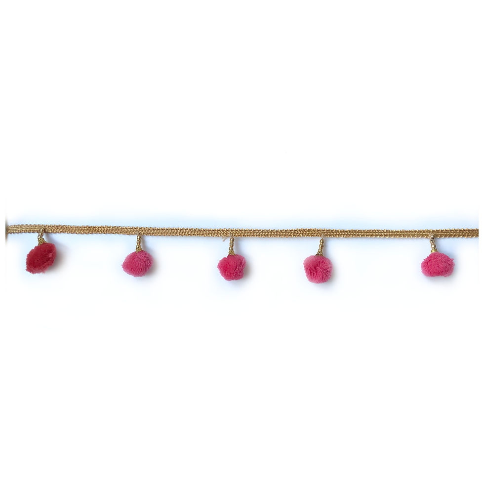 Thumbnail: Multicolored Pompom Ribbons Trim