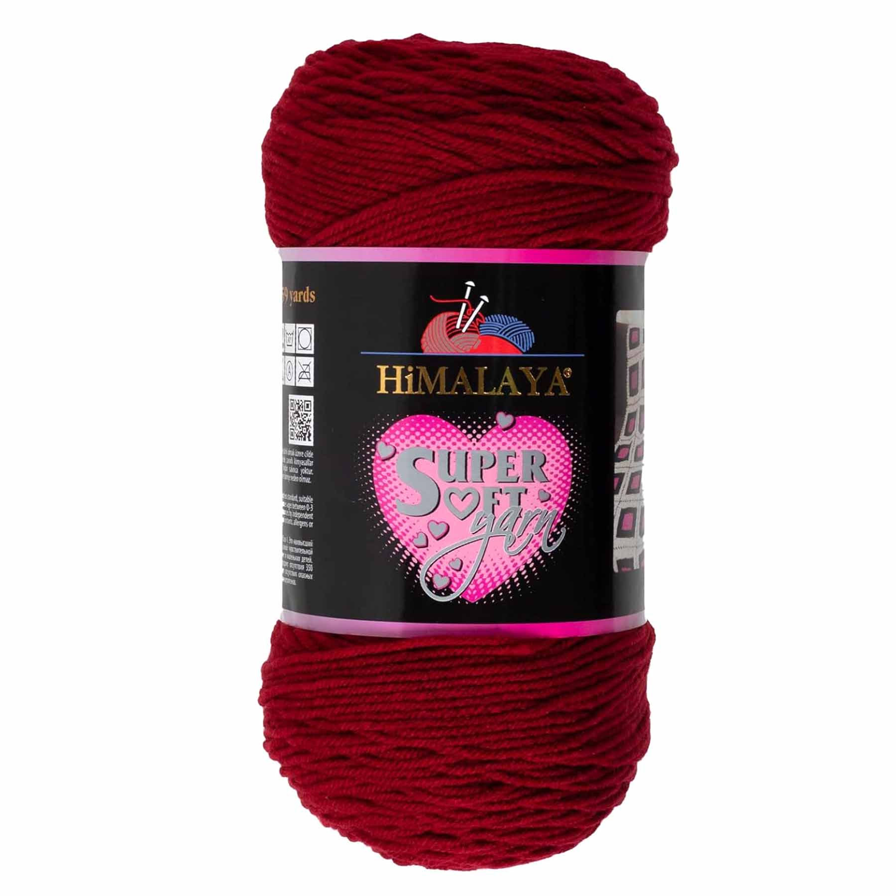 Himalaya Super Soft Yarn, 100% Acrylic Each Skein 200 Grams 359Yards for Crafts