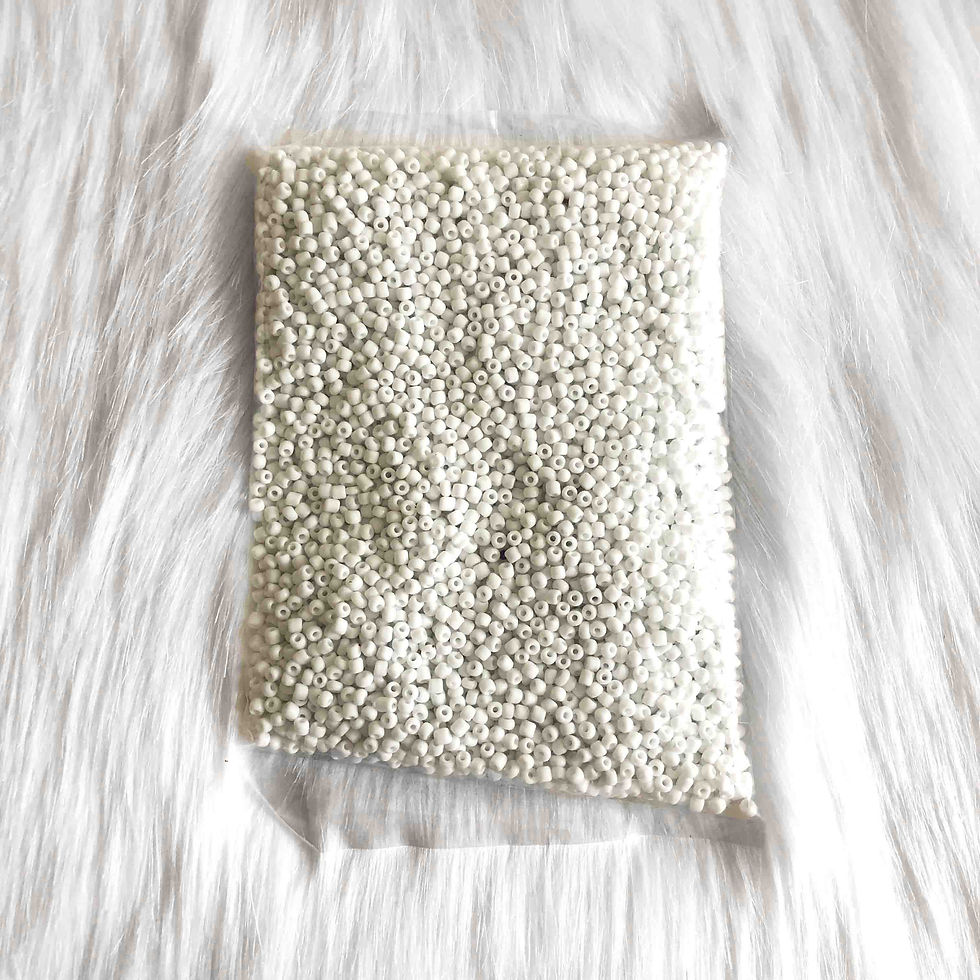 Thumbnail: White Glass Beads 4mm Seed Beads for DIY Crafts and Jewelry Making