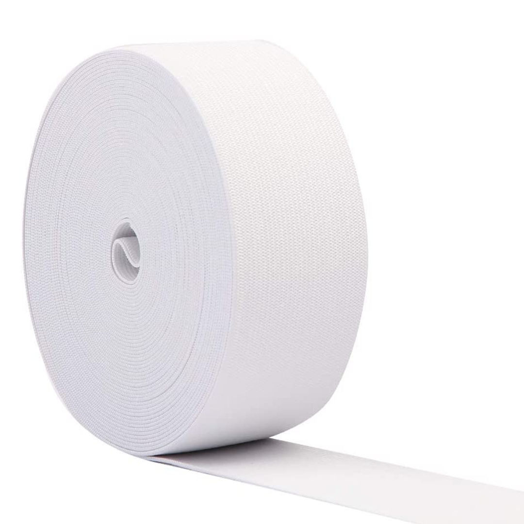 White 2inch soft elastic