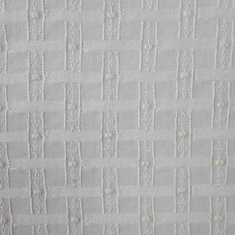 Thumbnail: Beige Color Cotton Embroidery Fabric Fashionable Net Mesh Wedding Fabric